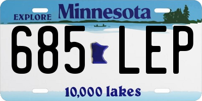 MN license plate 685LEP
