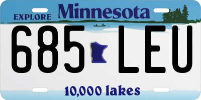 MN license plate 685LEU