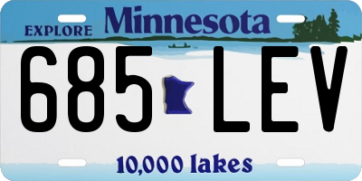 MN license plate 685LEV