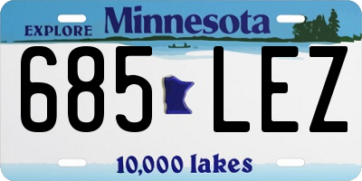 MN license plate 685LEZ