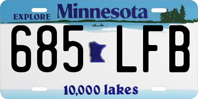 MN license plate 685LFB