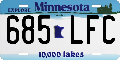 MN license plate 685LFC