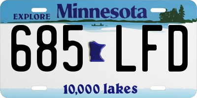 MN license plate 685LFD