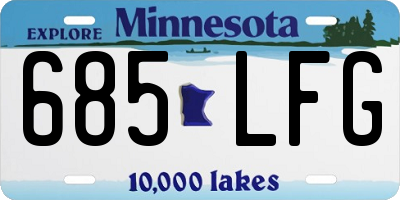 MN license plate 685LFG