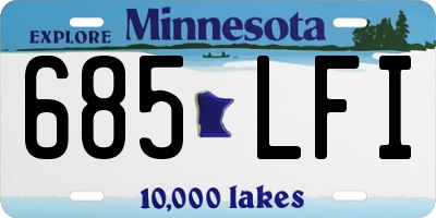 MN license plate 685LFI