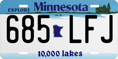 MN license plate 685LFJ