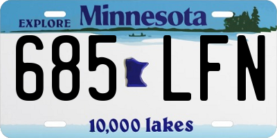 MN license plate 685LFN