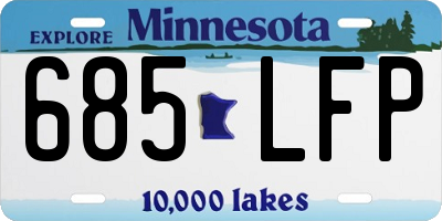 MN license plate 685LFP