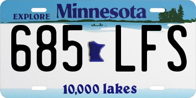 MN license plate 685LFS