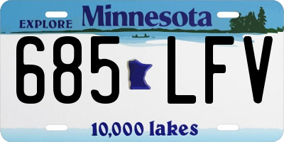 MN license plate 685LFV