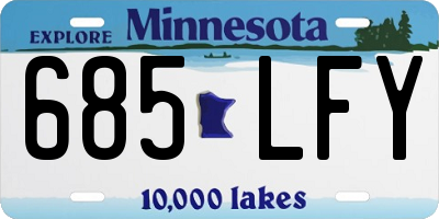 MN license plate 685LFY