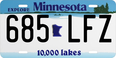 MN license plate 685LFZ