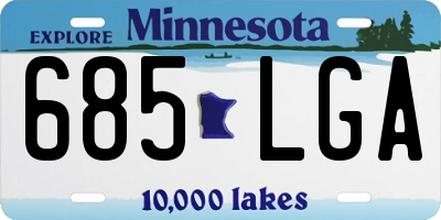 MN license plate 685LGA