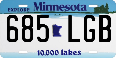 MN license plate 685LGB