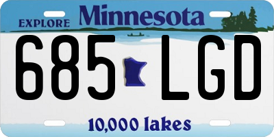 MN license plate 685LGD