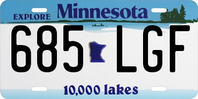 MN license plate 685LGF