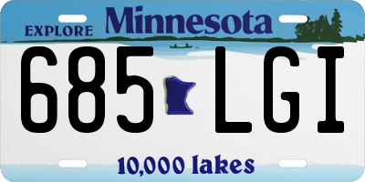 MN license plate 685LGI