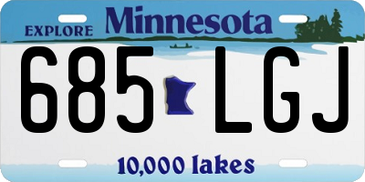 MN license plate 685LGJ