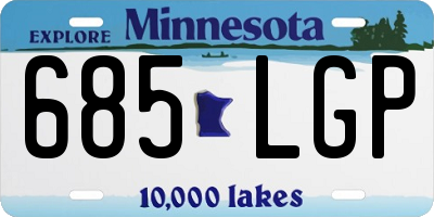 MN license plate 685LGP