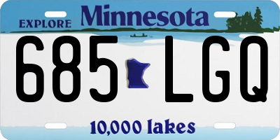 MN license plate 685LGQ