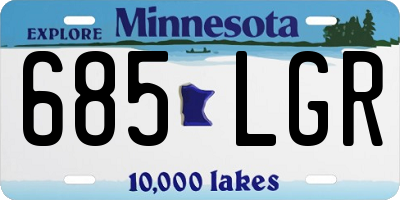 MN license plate 685LGR