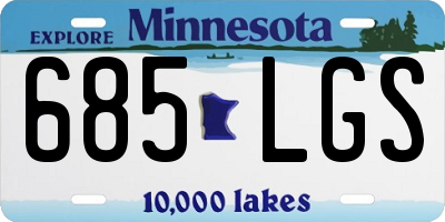 MN license plate 685LGS