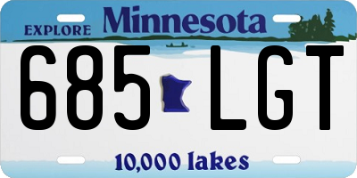 MN license plate 685LGT