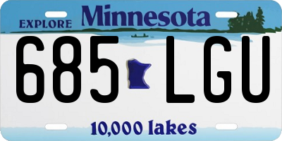 MN license plate 685LGU