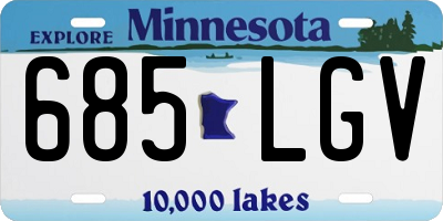 MN license plate 685LGV