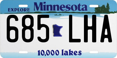 MN license plate 685LHA