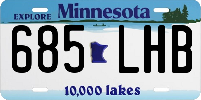 MN license plate 685LHB