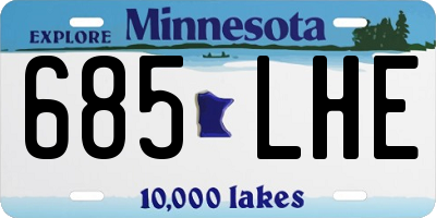 MN license plate 685LHE