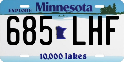 MN license plate 685LHF