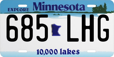 MN license plate 685LHG