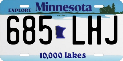 MN license plate 685LHJ