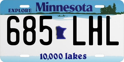 MN license plate 685LHL
