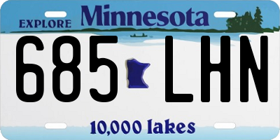 MN license plate 685LHN