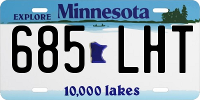 MN license plate 685LHT