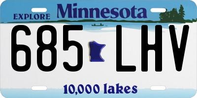 MN license plate 685LHV