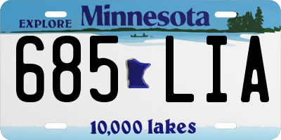 MN license plate 685LIA