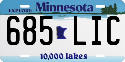 MN license plate 685LIC