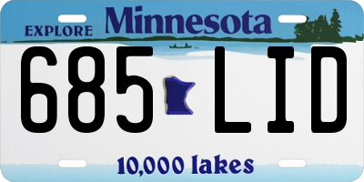 MN license plate 685LID