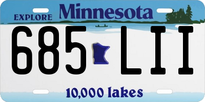 MN license plate 685LII