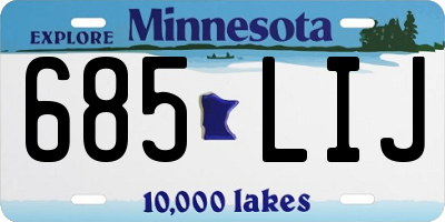 MN license plate 685LIJ