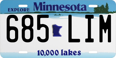 MN license plate 685LIM