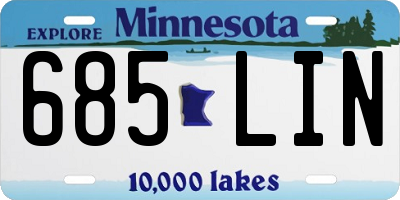 MN license plate 685LIN