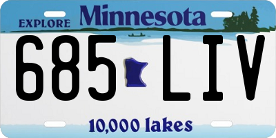 MN license plate 685LIV