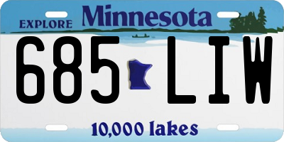 MN license plate 685LIW