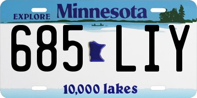 MN license plate 685LIY