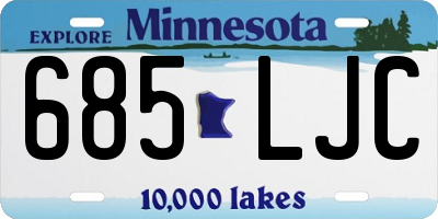 MN license plate 685LJC